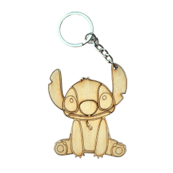 Stitch - Drewniany brelok