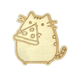 Pusheen - Drewniany Magnes