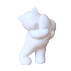 Misiu z sercem - Figurka 3D do malowania